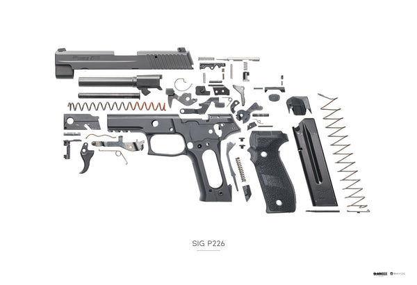 AV12G x Black Box Poster Sig Sauer P226 Exploded 13