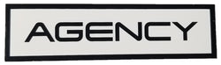 Agency Arms Rectangular "AGENCY" Sticker