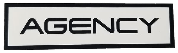 Agency Arms Rectangular "AGENCY" Sticker