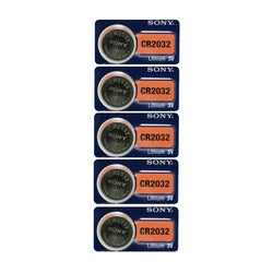 Sony CR2032 220mAh 3V Lithium Primary (LiMNO2) 5 Pack of Batteries