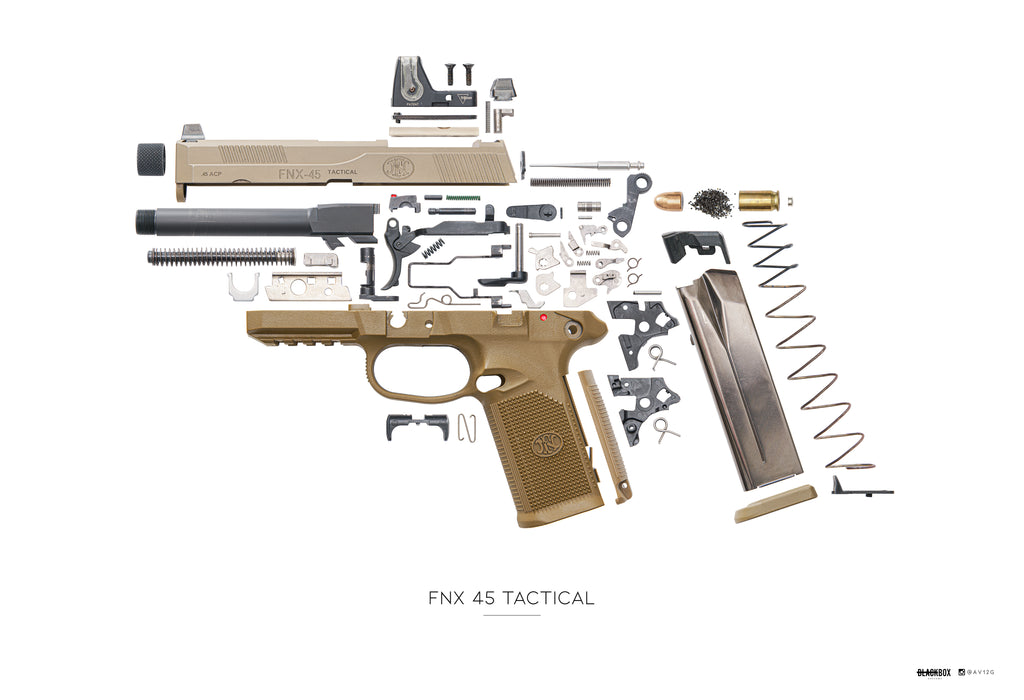 AV12G x Black Box Poster FNX 45 Tactical Exploded 13